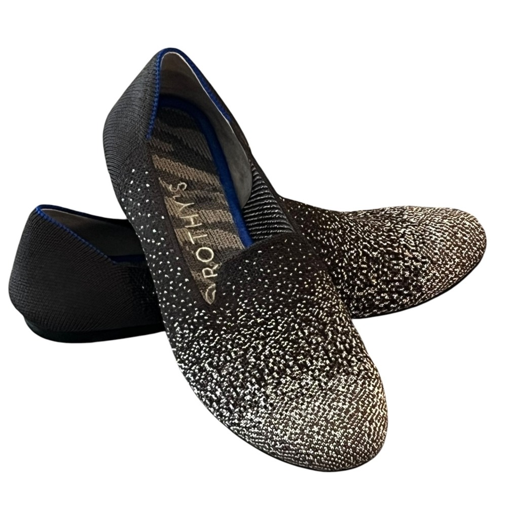 Rothy's The Loafer Shoes Womens 6.5 Twilight Metallic Slip On